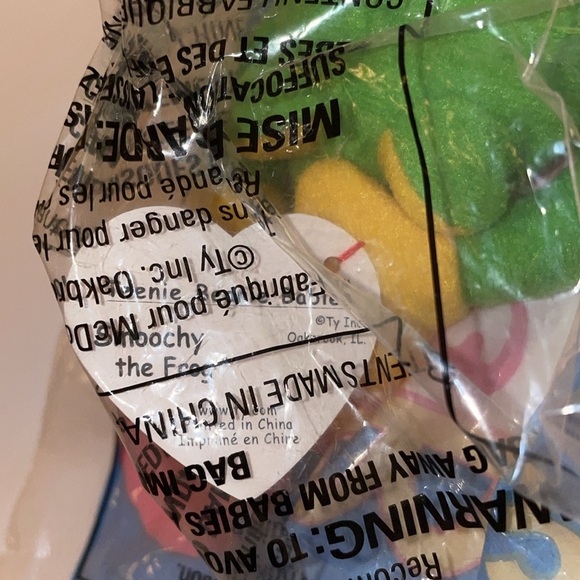 Teenie Beanie Babies Smoochy the Frog #3 McDonald’s 1999 Ty Inc Collect - Picture 5 of 5
